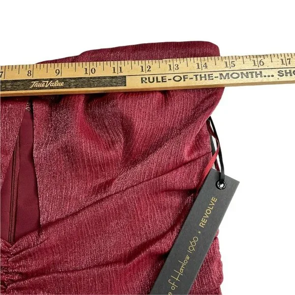 House of Harlow Jumpsuit Women Size S Red Revolve Strappless Shimmer Nwt $228